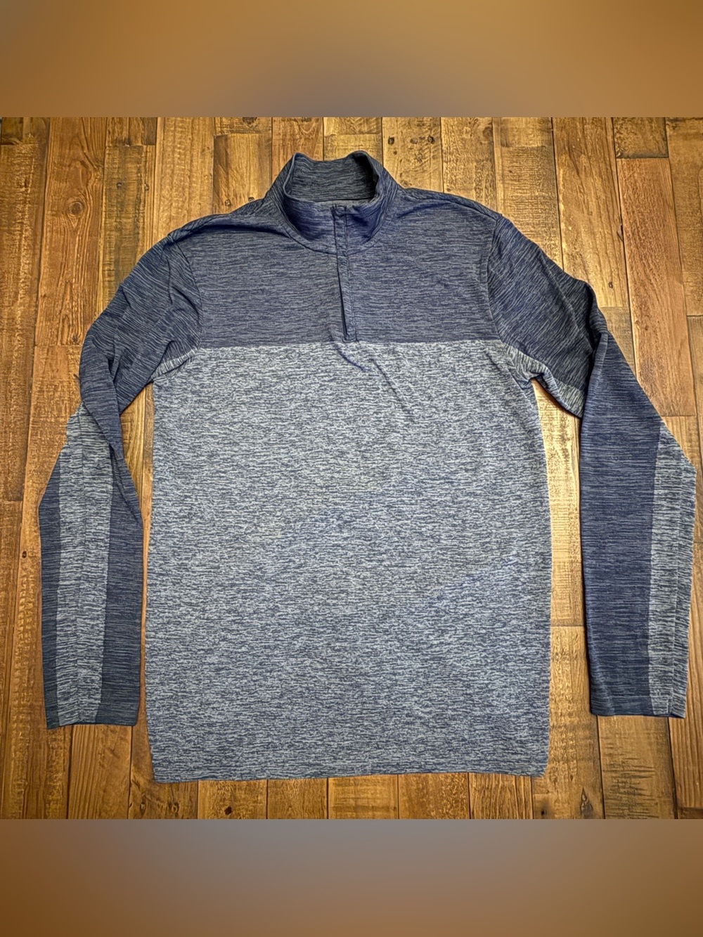 Marc Anthony Men’s Slim Fit Medium Quarter Zip Pullover Blue Space Dye Sweater